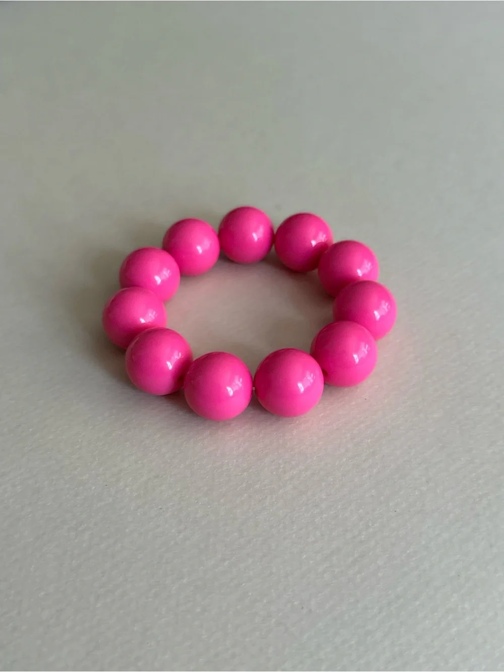 Pink Beaded Stretch Bracelet N2323
